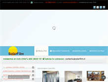 Tablet Screenshot of laminasparavidrio.cl